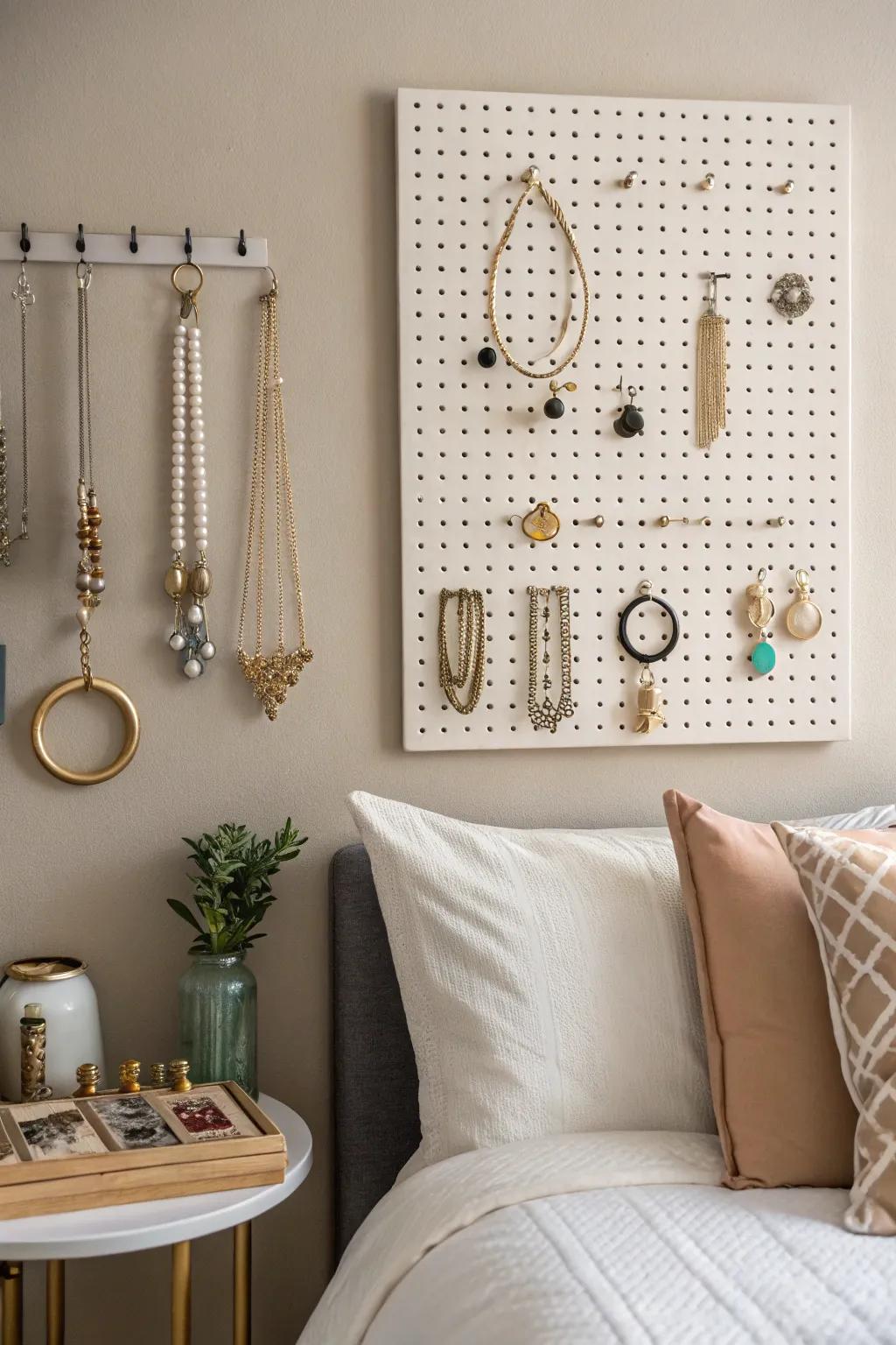 Enhance your wall space with a versatile pegboard.