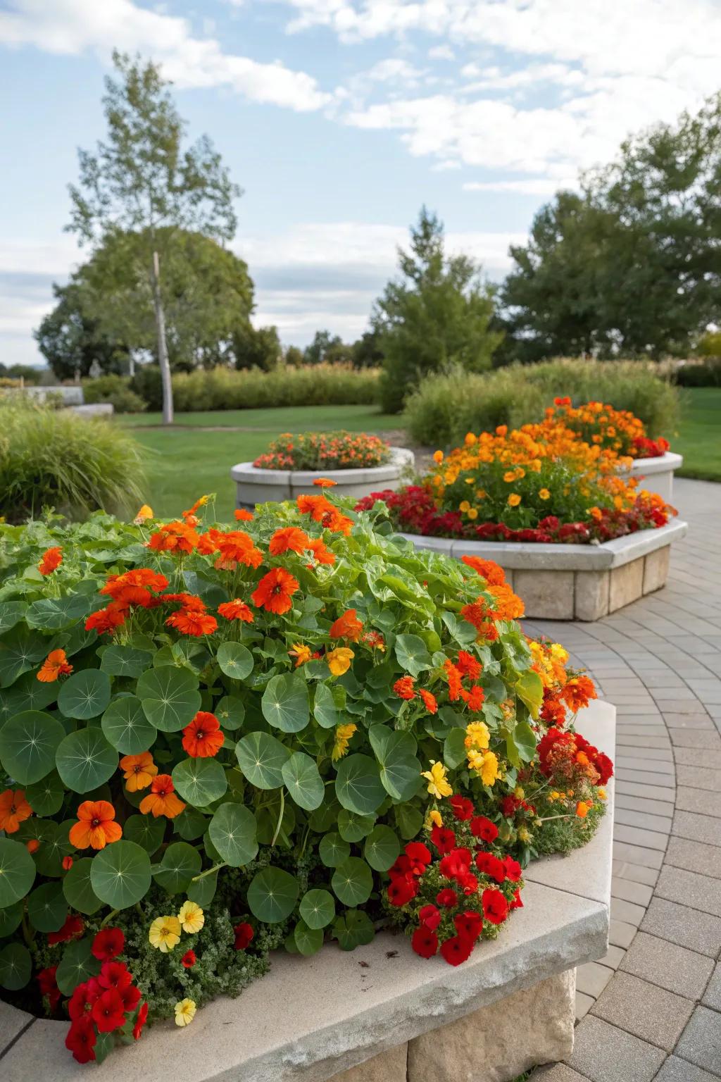 Edible flowers adding beauty and utility to the garden.