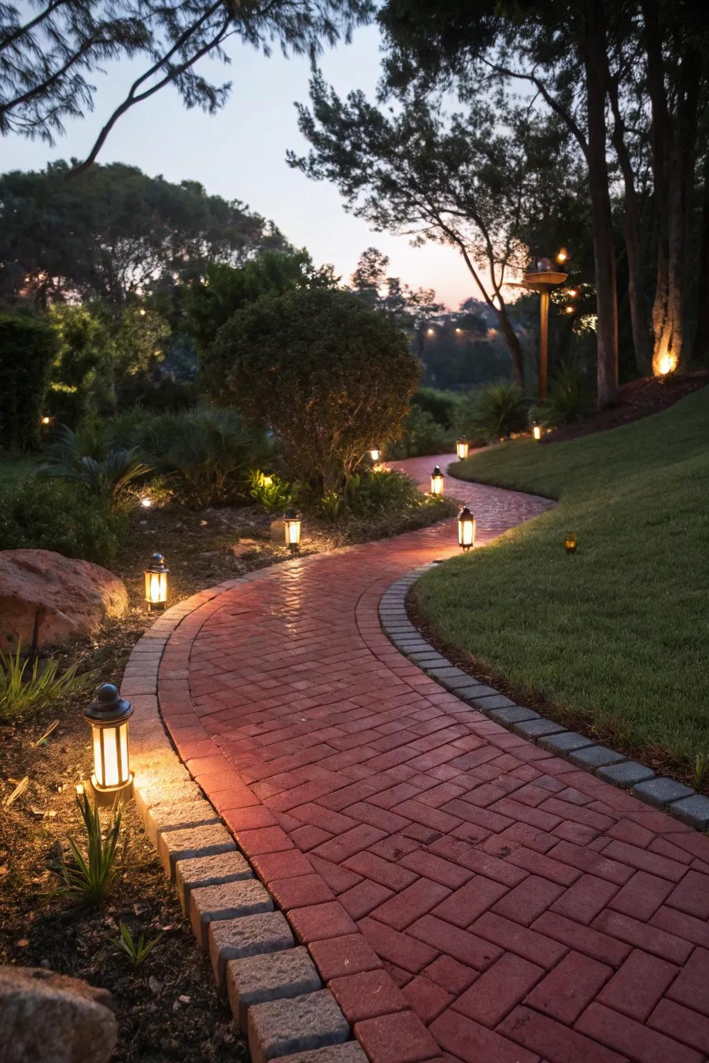 Light up the night with illuminated pathways.