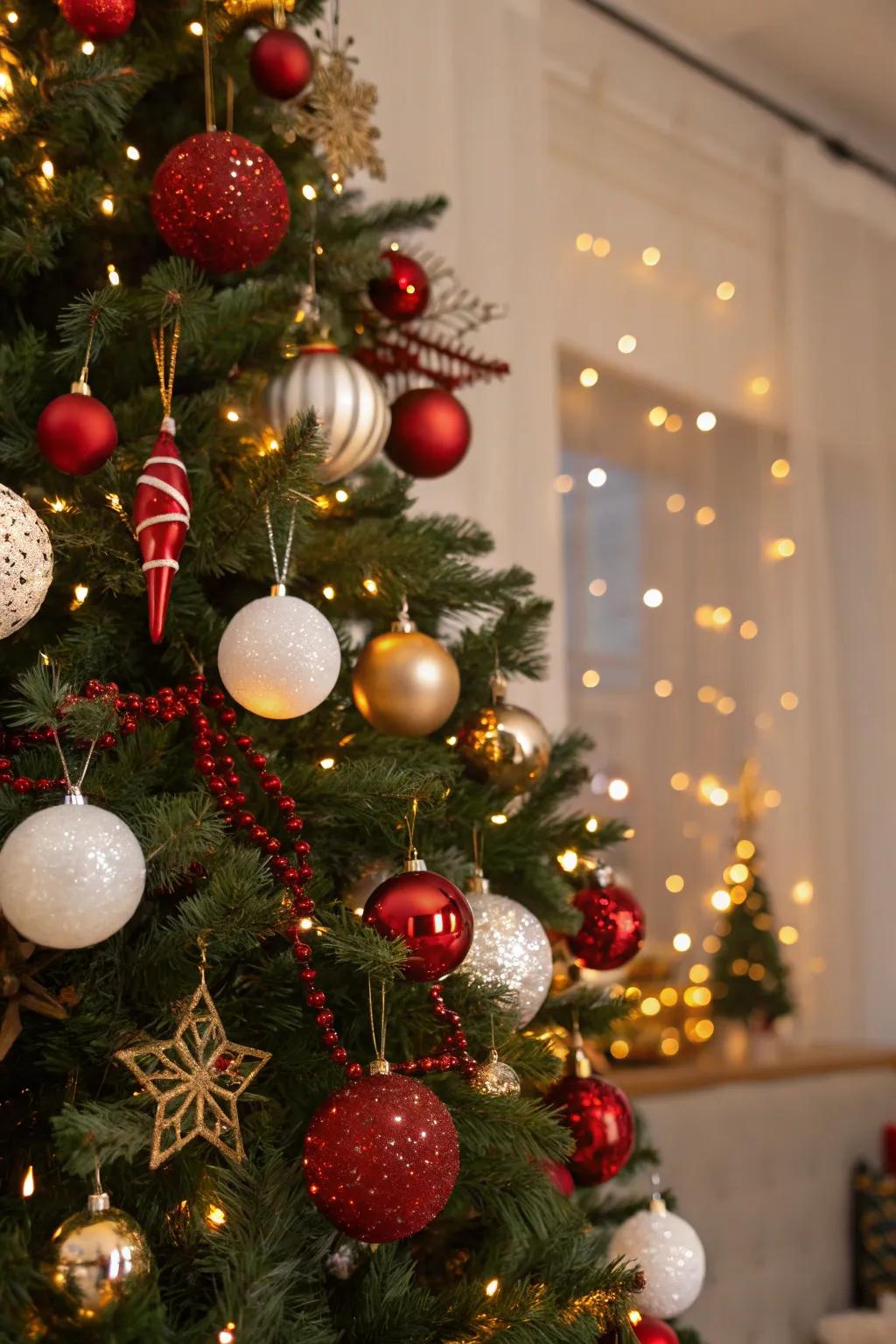 An eclectic mix of ornaments showcases personal style.