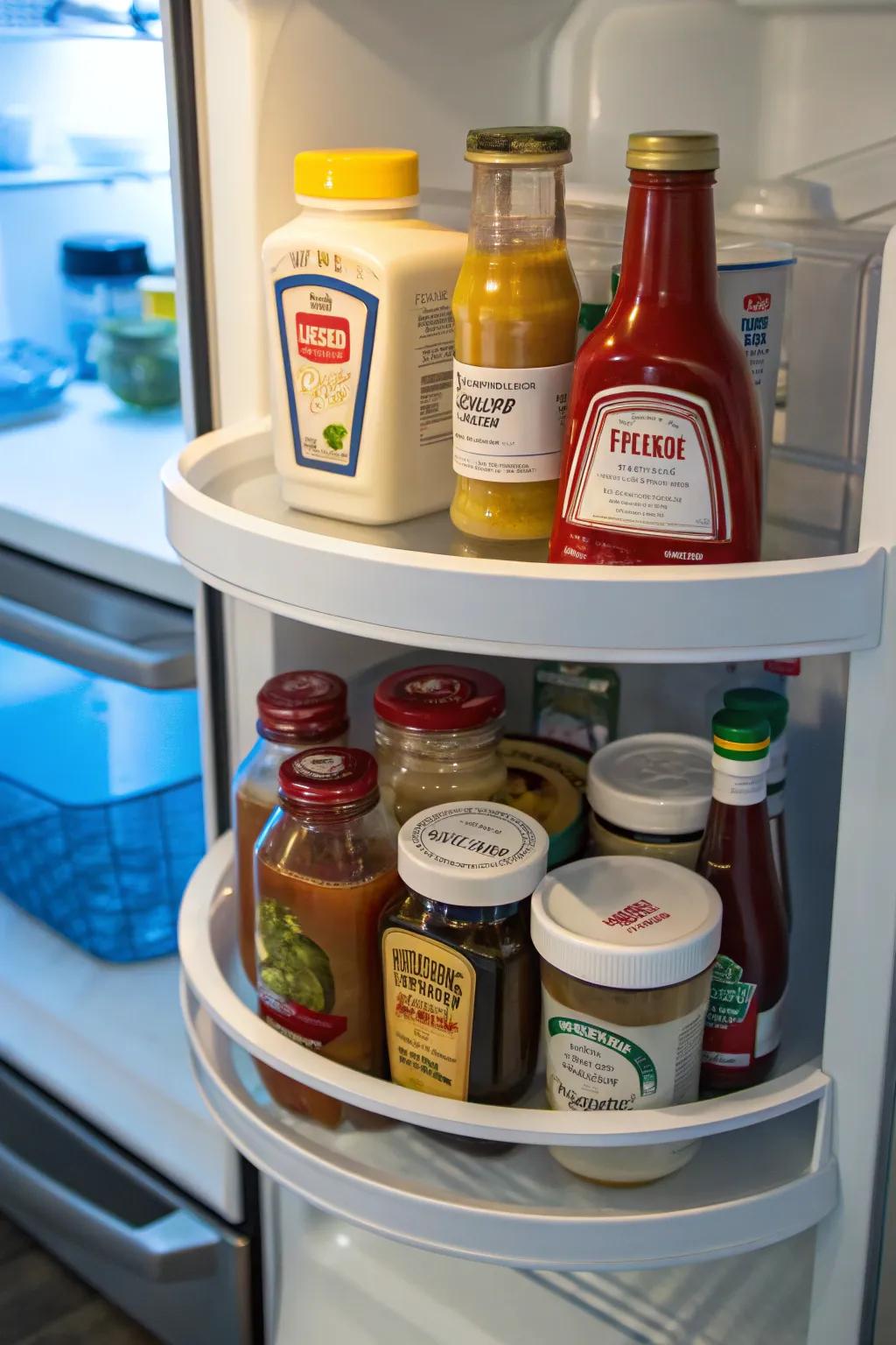 A Lazy Susan makes accessing small items a breeze.