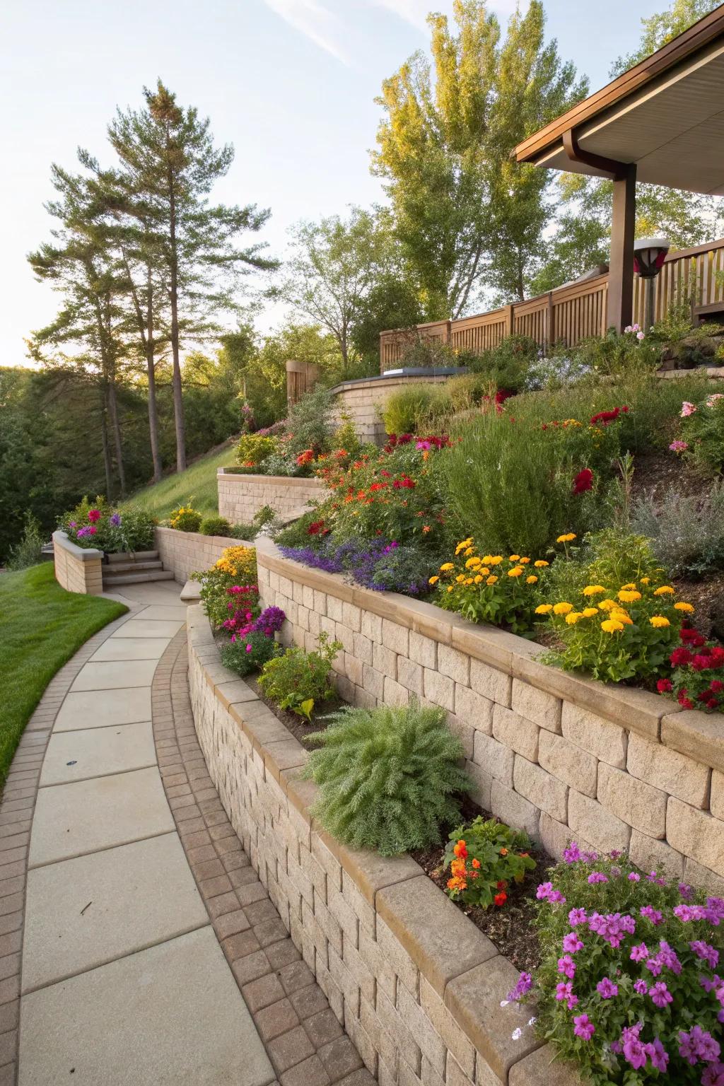 Planter walls bring gardens to new heights with built-in greenery.