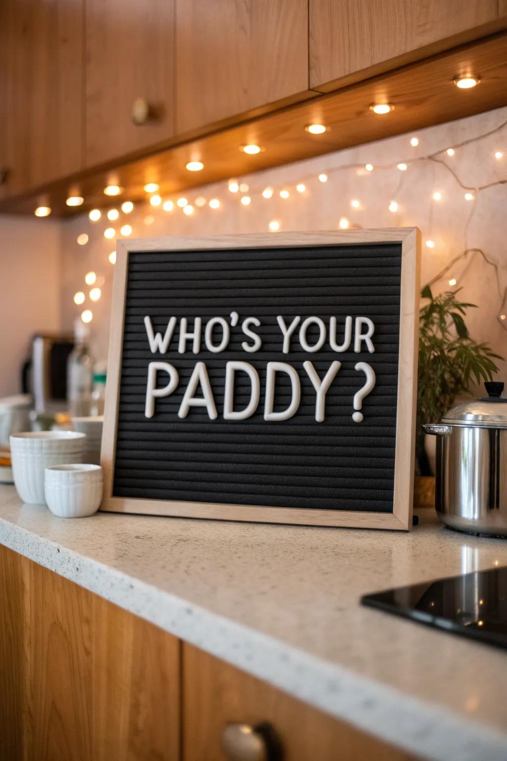 A cheeky and humorous letter board that brings smiles to St. Patrick's Day.