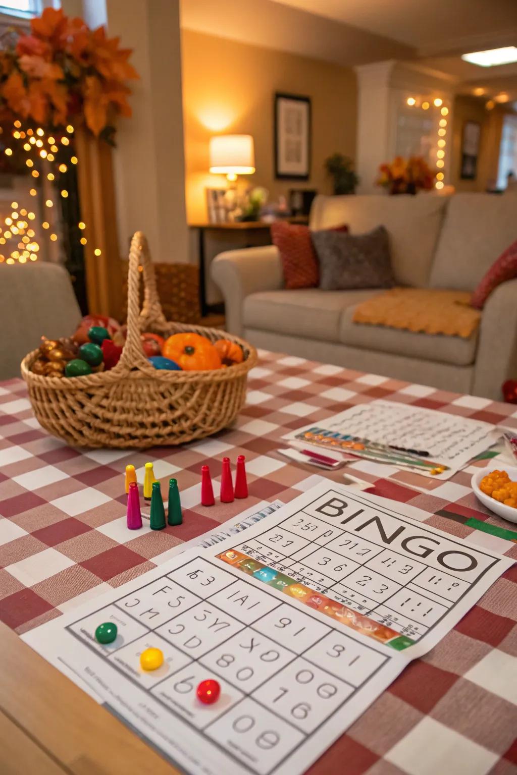 Thanksgiving Bingo ready to entertain family members of all ages.