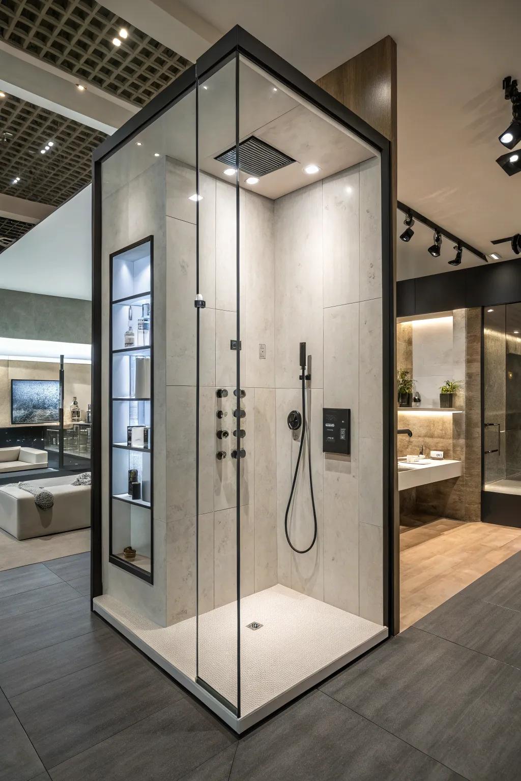 Voice-activated controls for modern convenience.