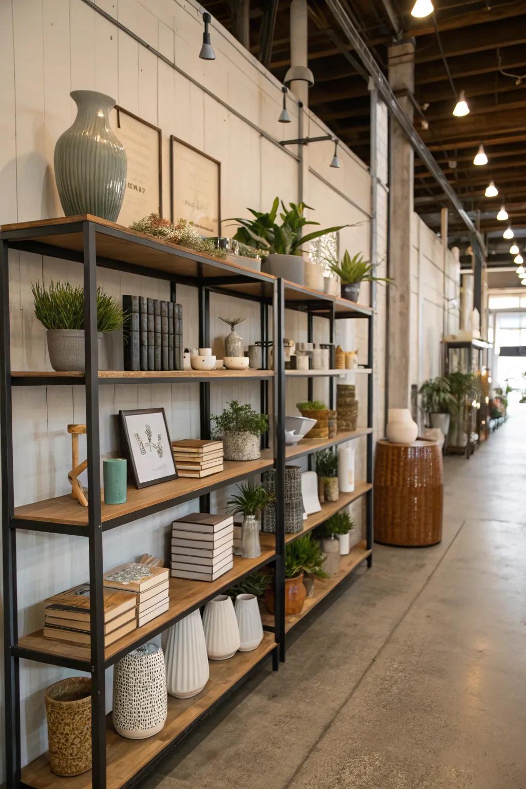 Shelving accessories add flair and personality to storage spaces.