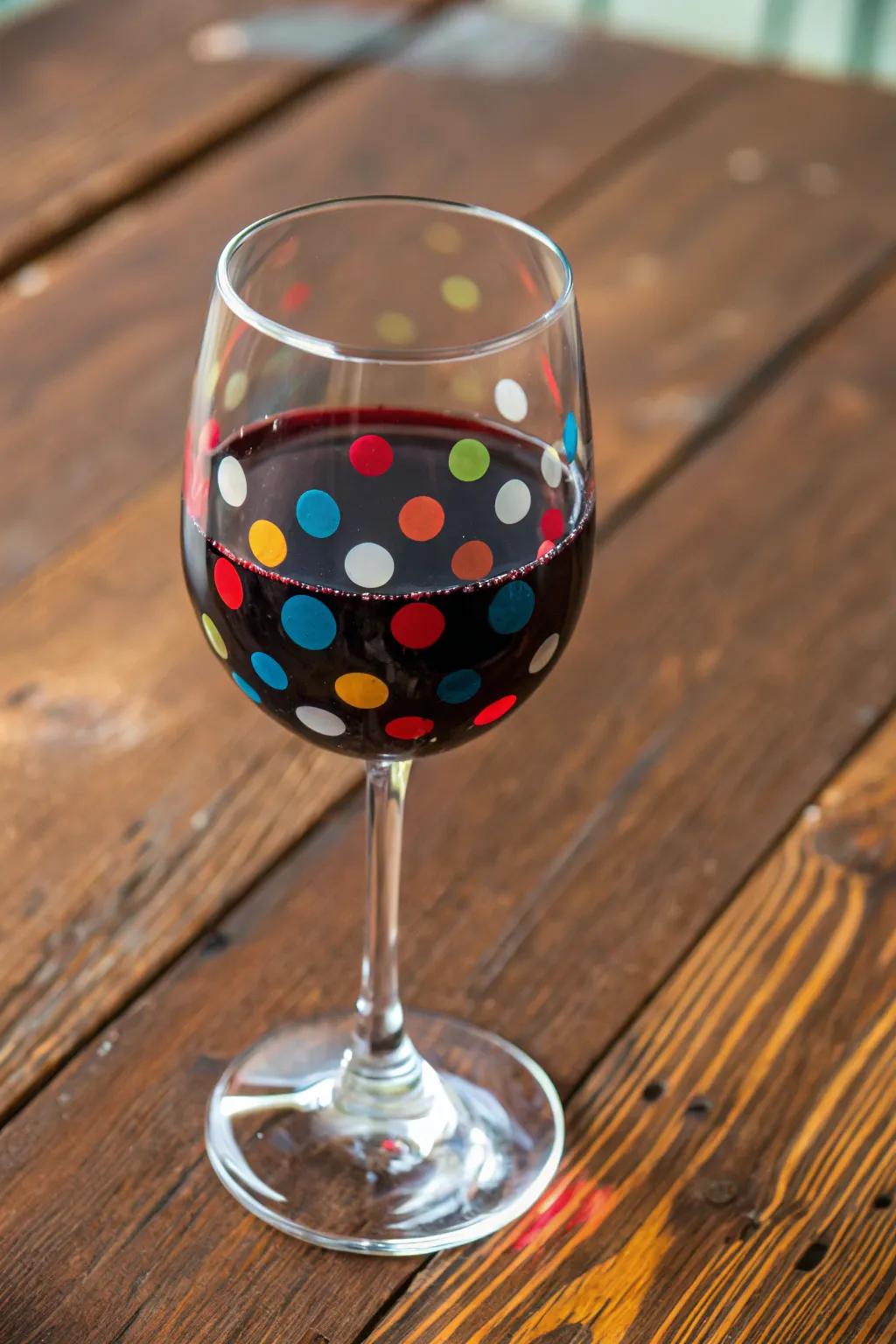 Polka dots bring playful elegance to your glassware.