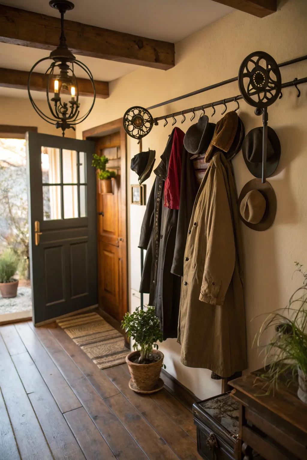 A charming and practical entryway solution.