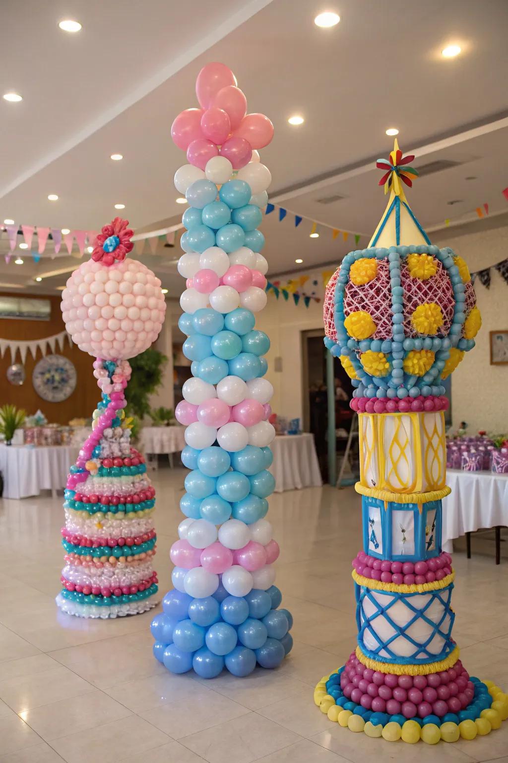 Intricate balloon sculptures add a creative touch to any event.