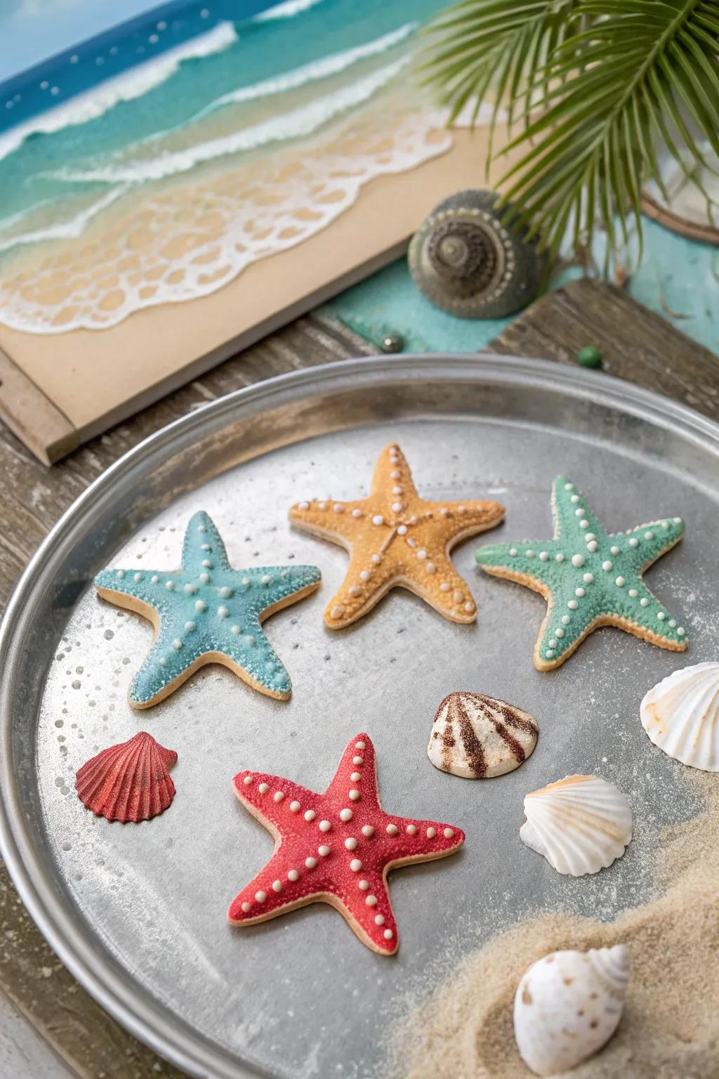 Starfish magnets offer a charming way to display memories.