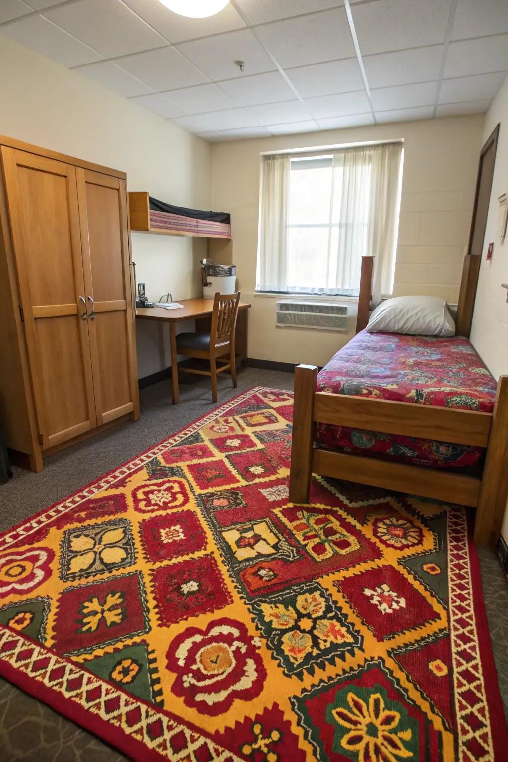 Rugs add warmth and texture