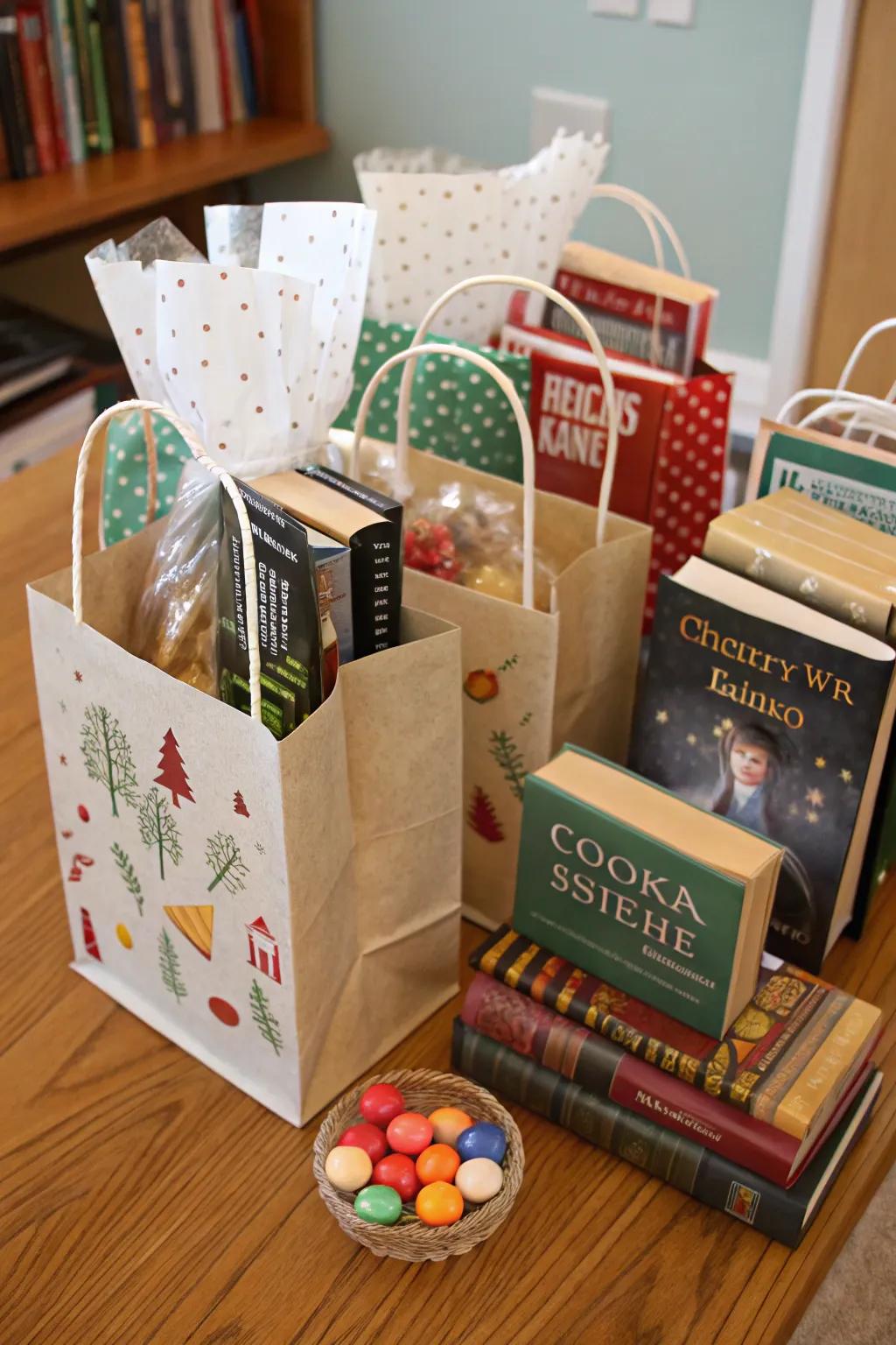 Delight your guests with thoughtful literary gift bags.