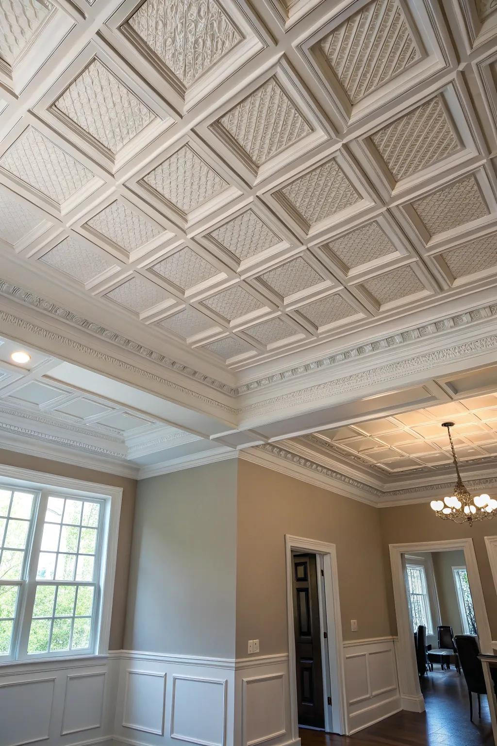 Box molding adds subtle dimension and sophistication to ceilings.