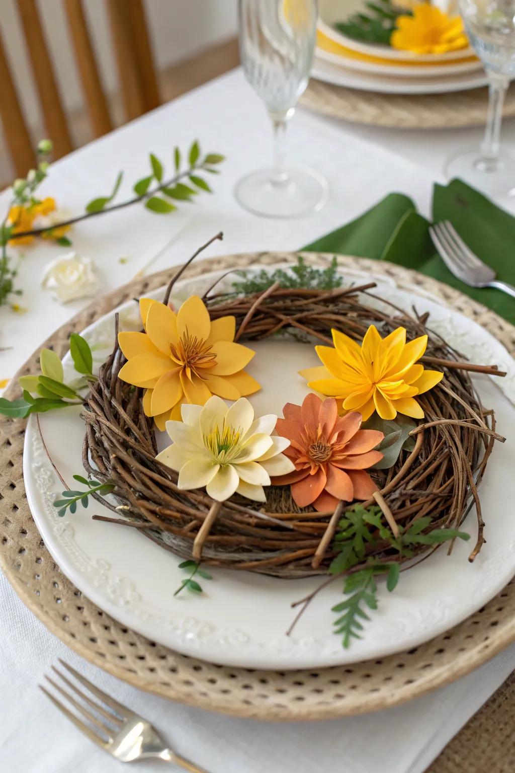Go green with a chic and sustainable centerpiece.