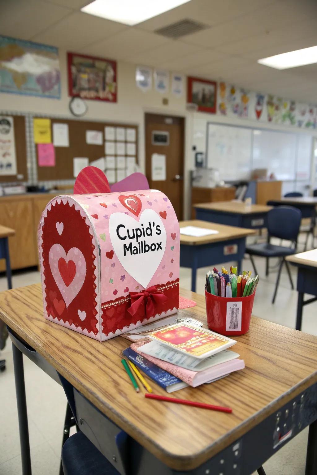 Cupid's mailbox encouraging acts of kindness.