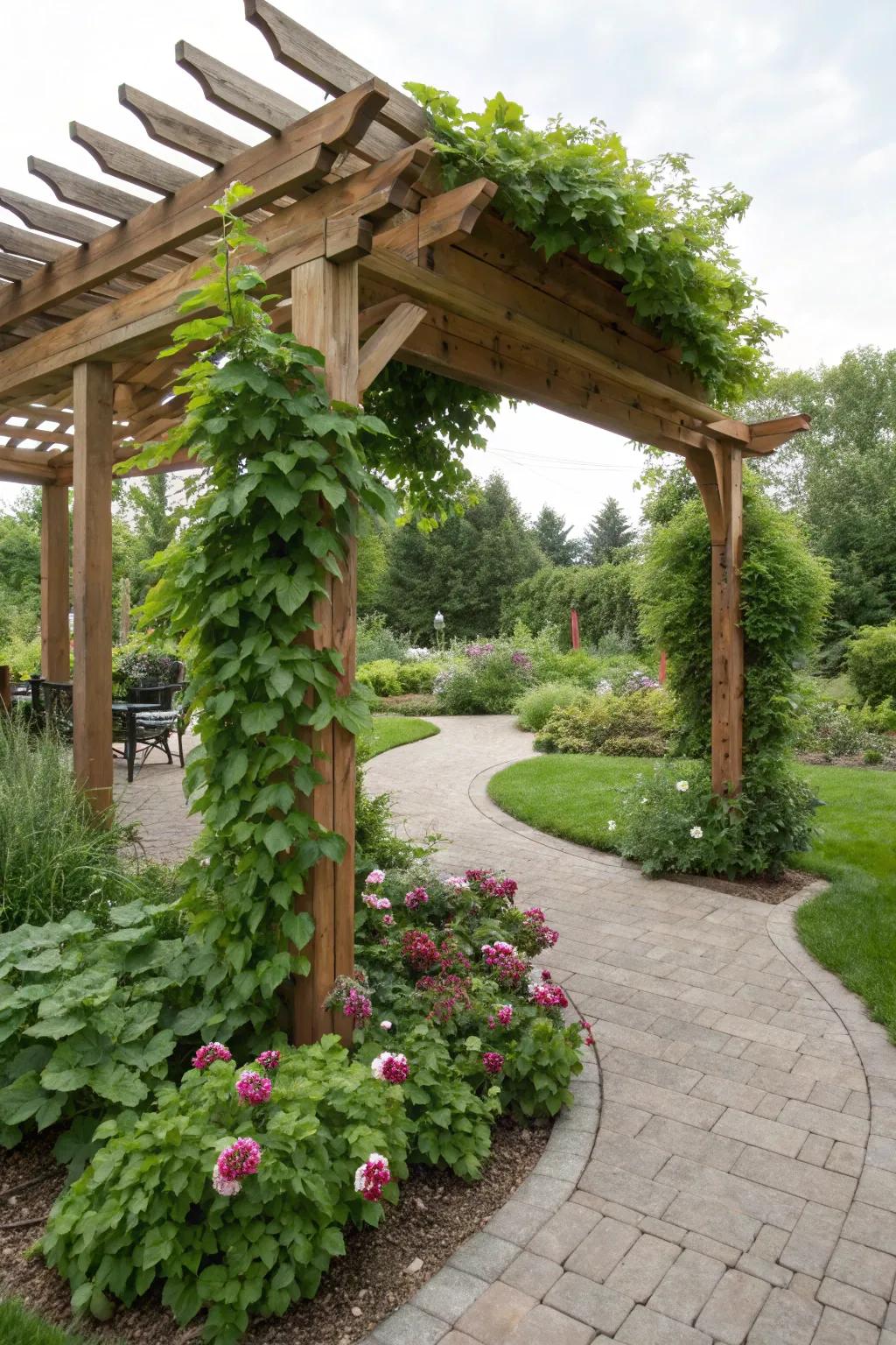 Construct your own pergola for a personalized touch to your patio.