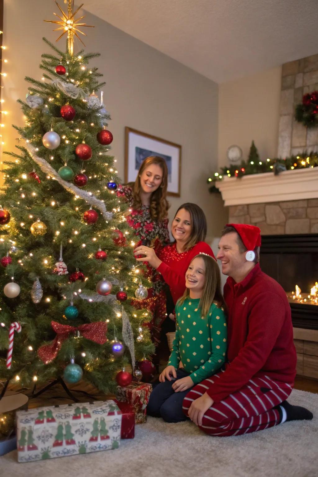 Festive themes bring an extra layer of joy and color to family portraits.