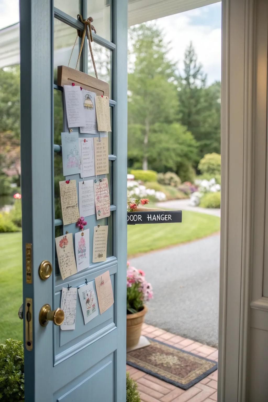 Communicate clearly with a handy message board door hanger.