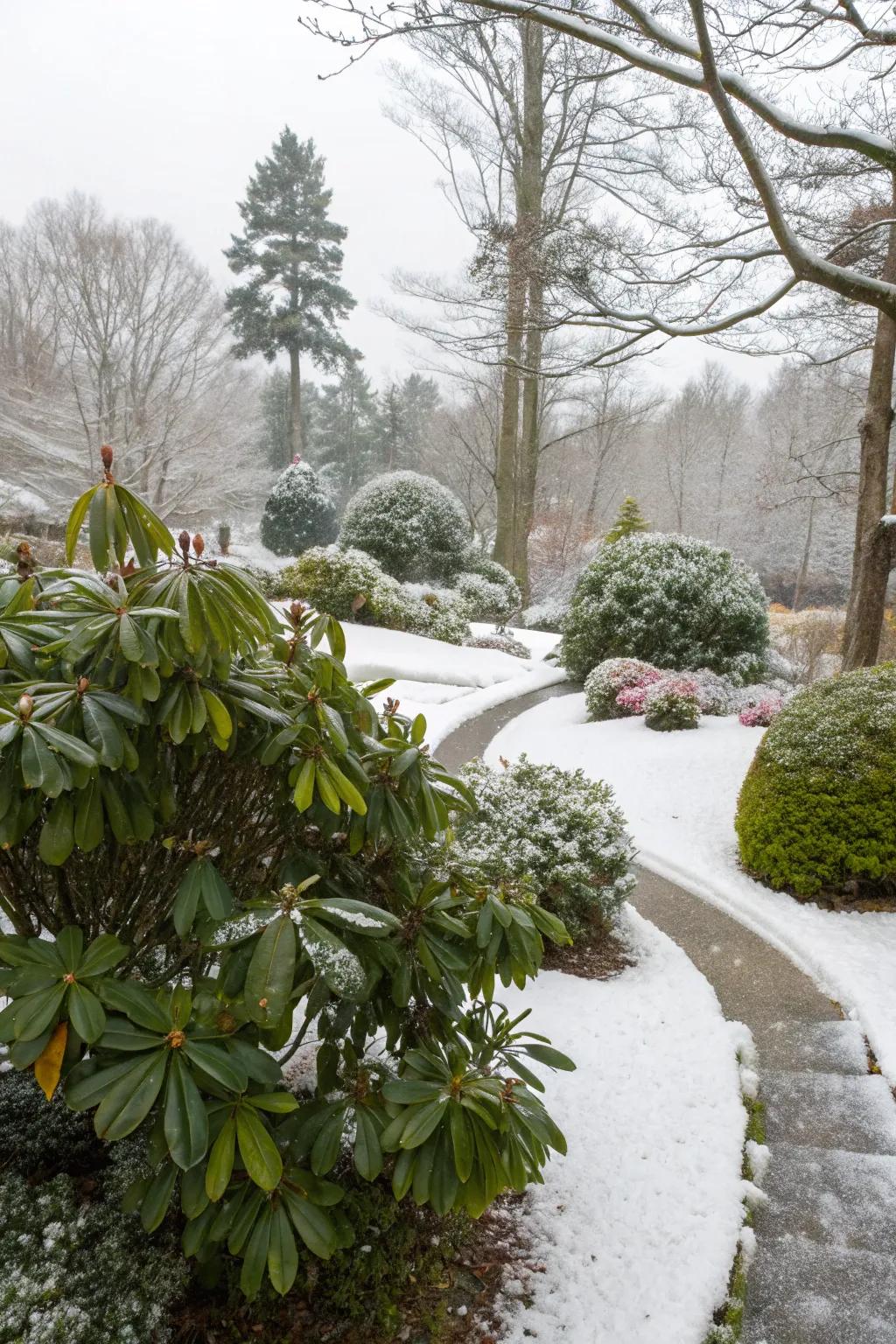 Enjoy year-round greenery with evergreen azaleas.