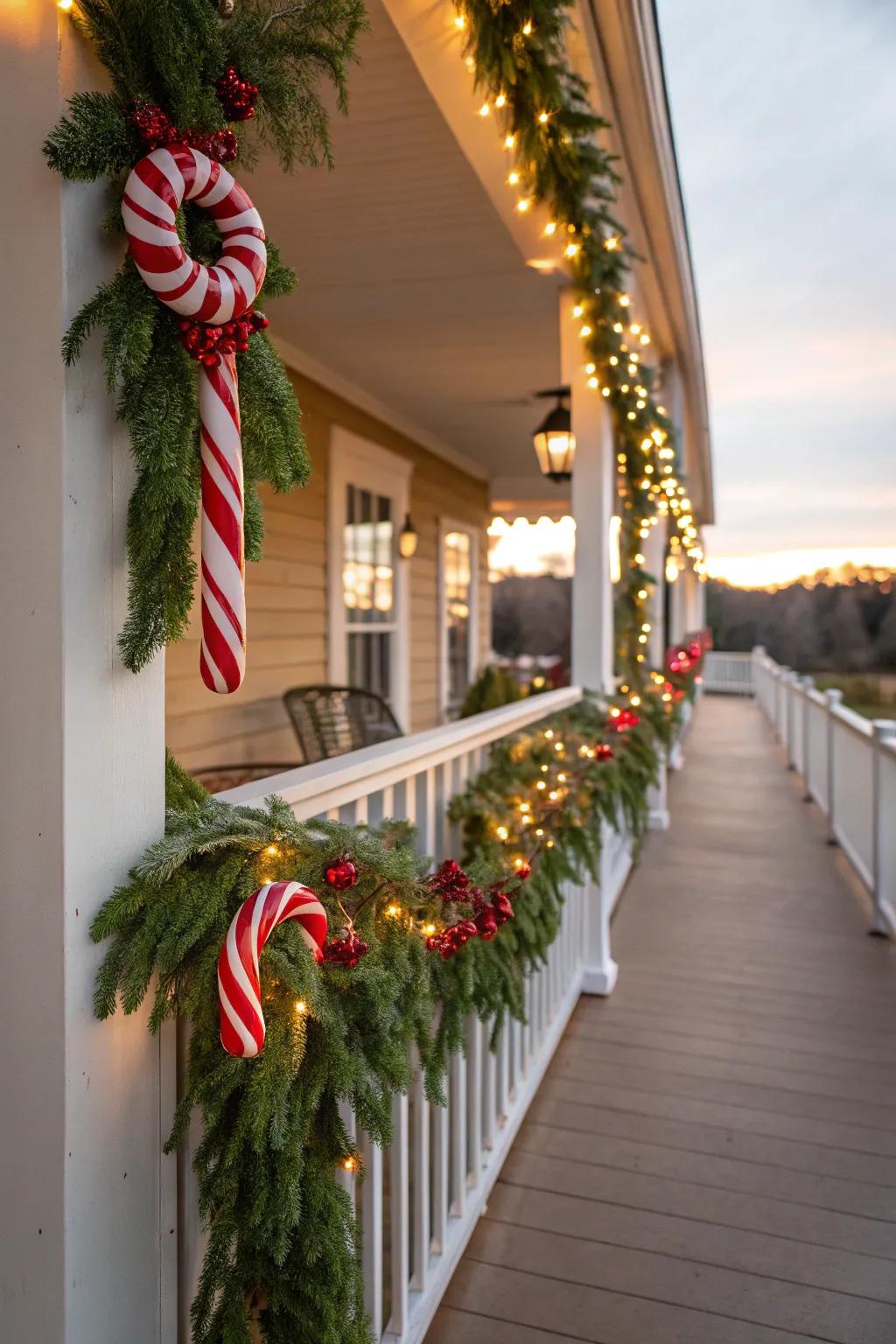 Candy canes bring a sweet and festive charm to your garland.