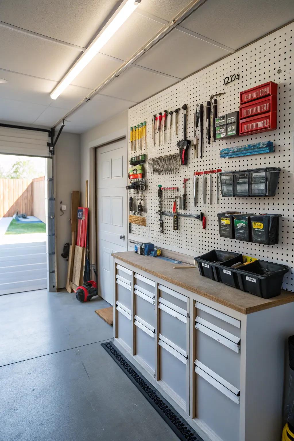Maximize efficiency by organizing wall space.
