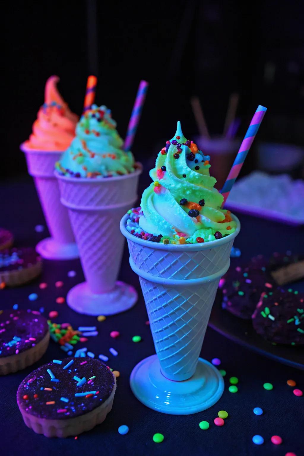 Glowing sundaes are a sweet surprise that everyone will love.