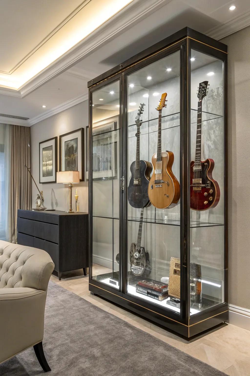 Protect and display with a custom cabinet.