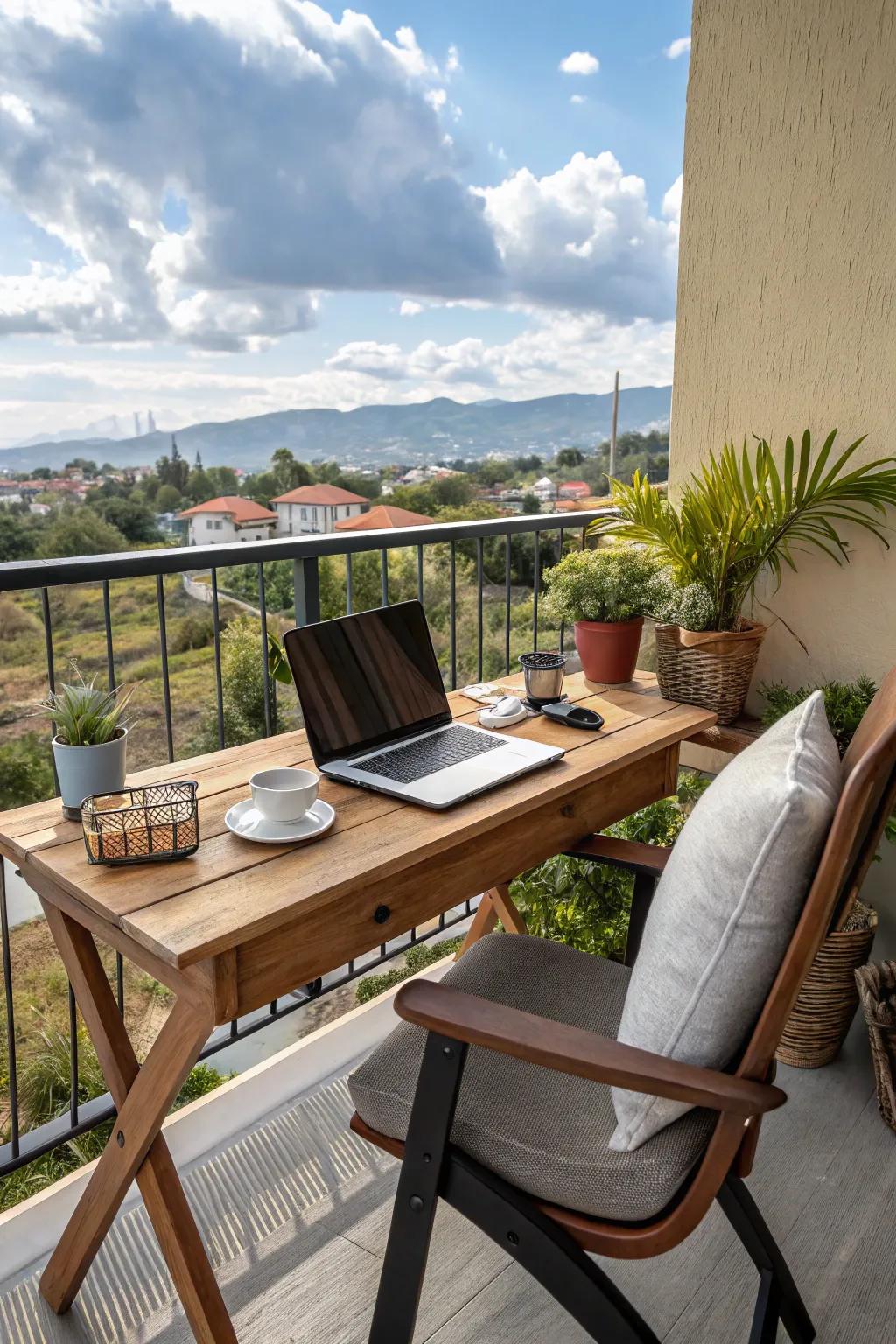 Open air office: working with a view.