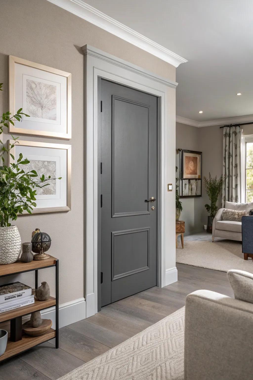 Gray doors that exude modern sophistication.