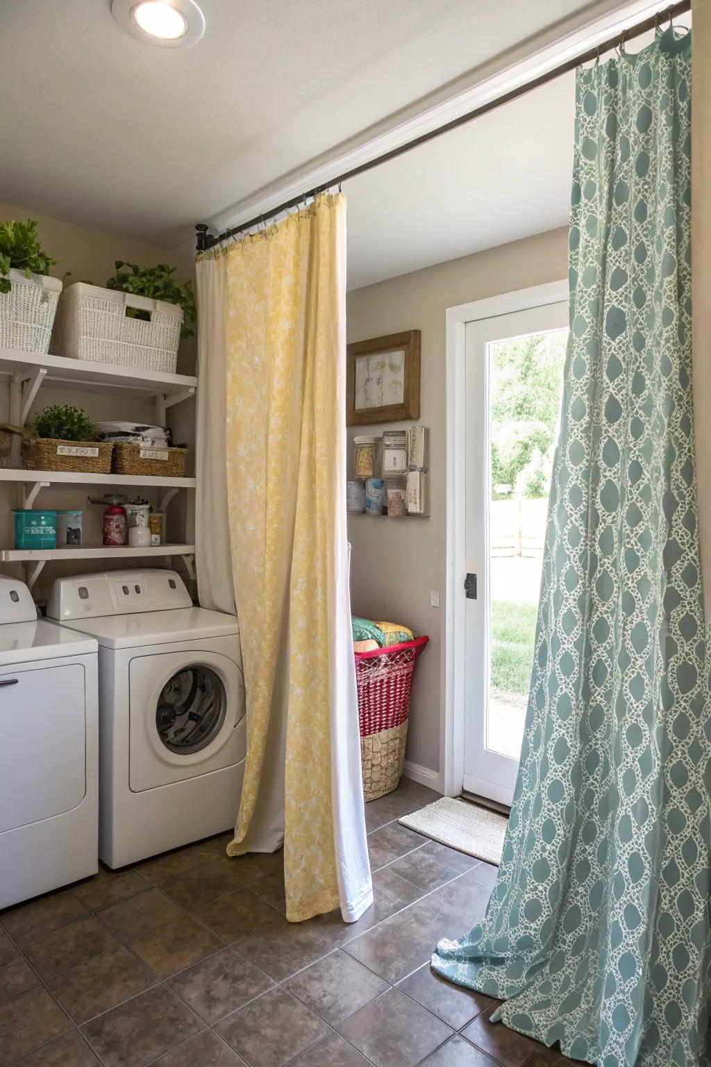 DIY curtains add a unique and personal flair.