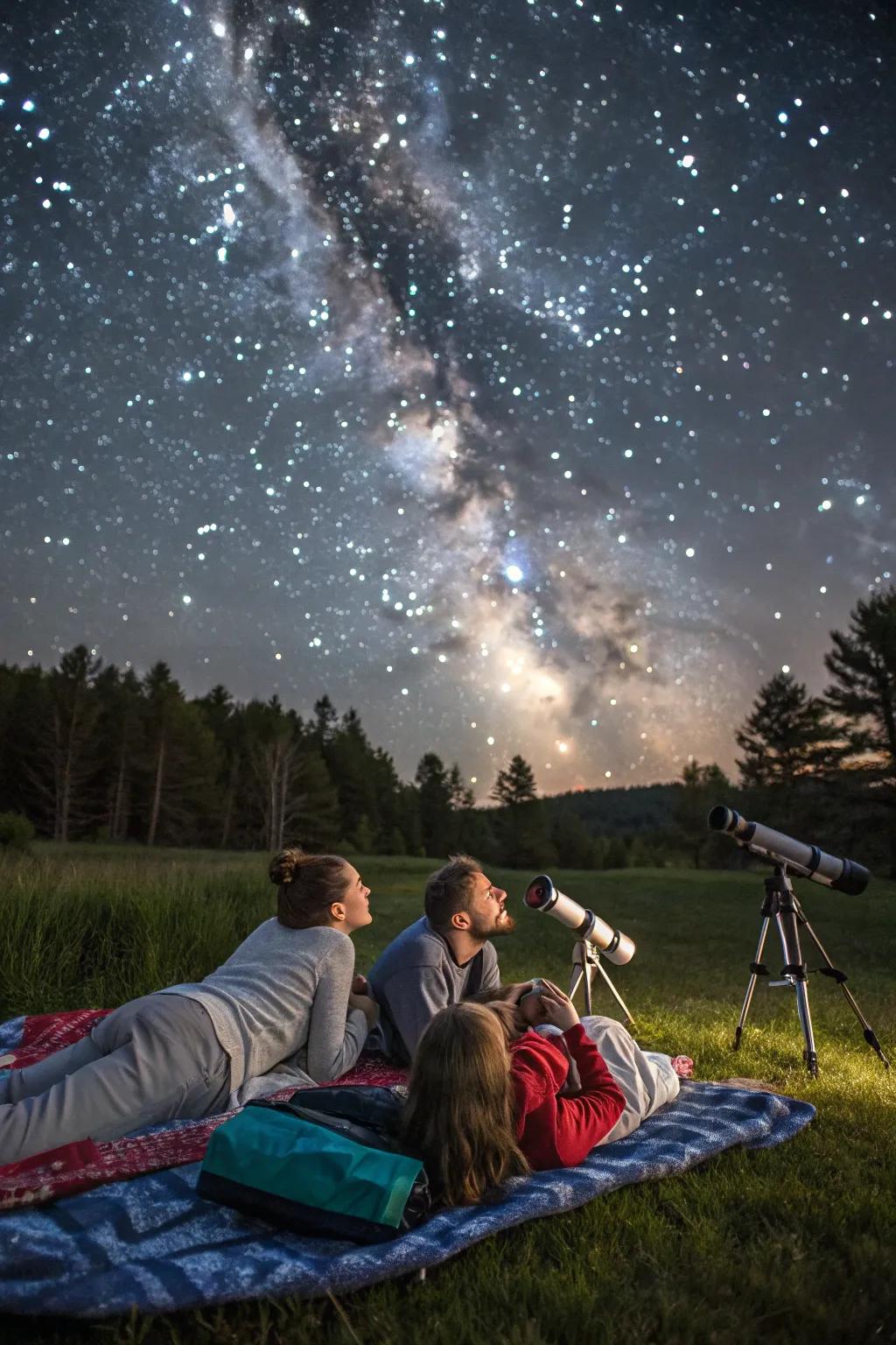 A mesmerizing stargazing night under Maine's sky.