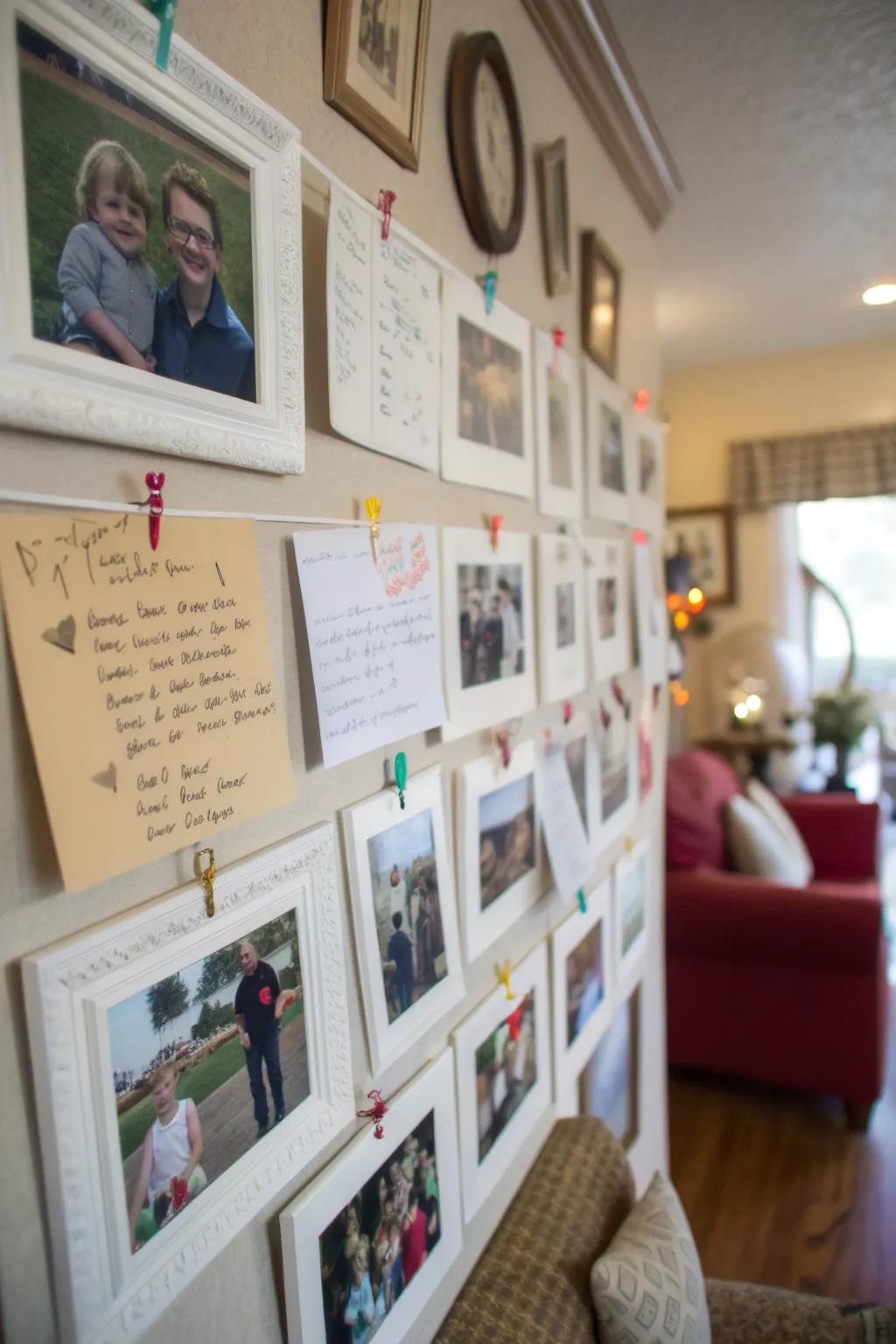 A family timeline that beautifully narrates a family's journey.