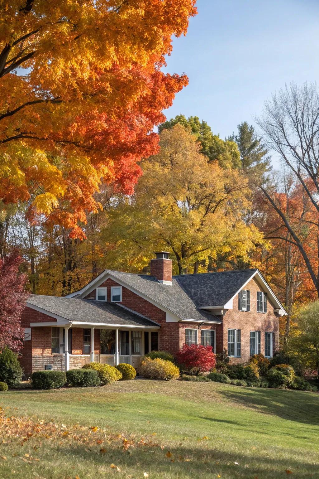 Brick siding brings warmth and timeless charm.