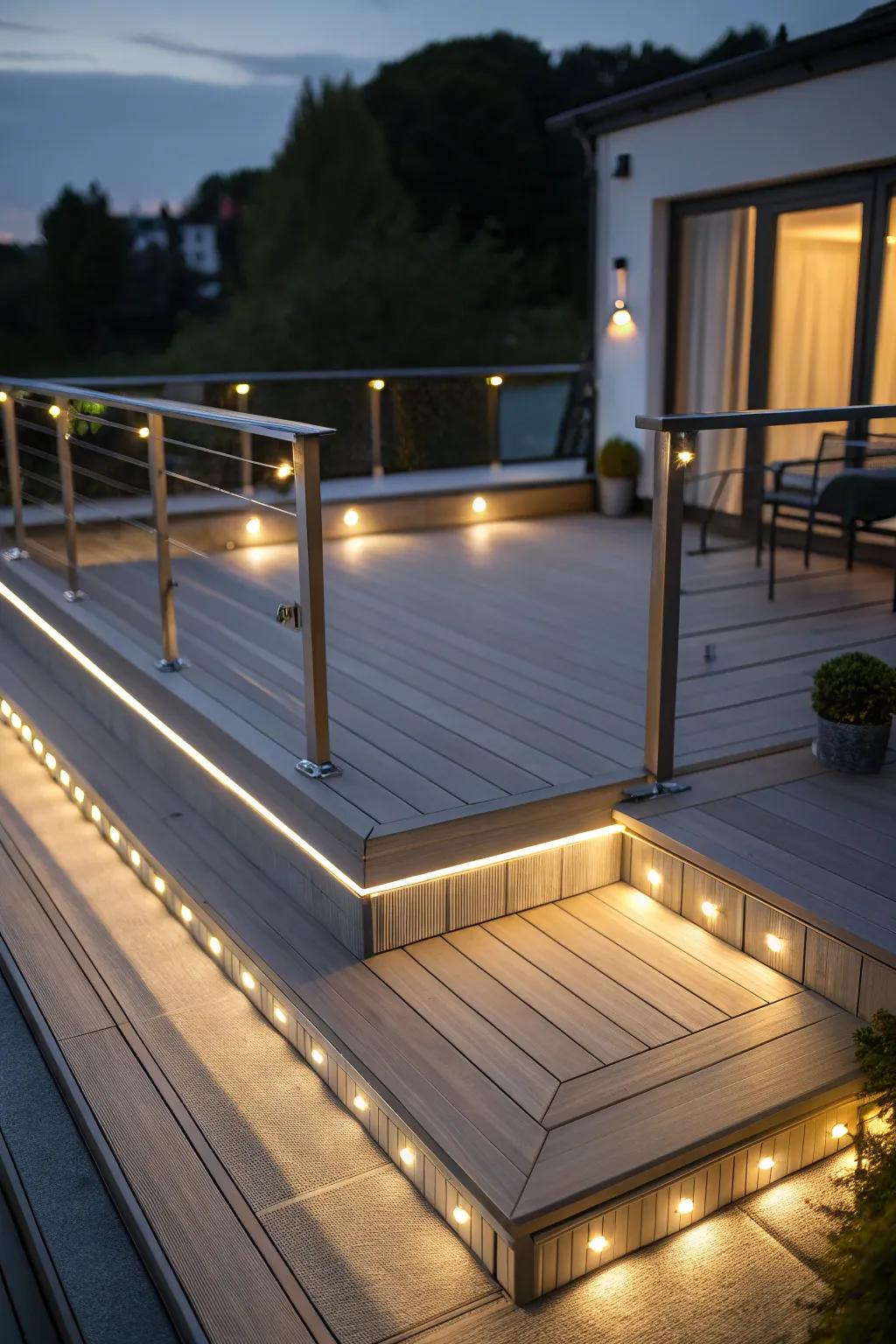 Elevate your deck with creative lighting.