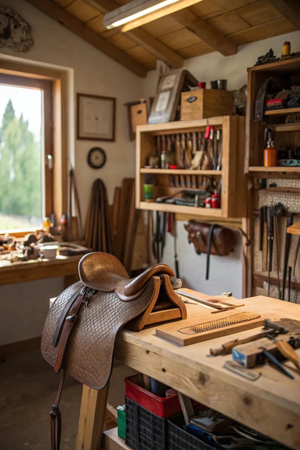 DIY projects offer a personal touch to your tack room.