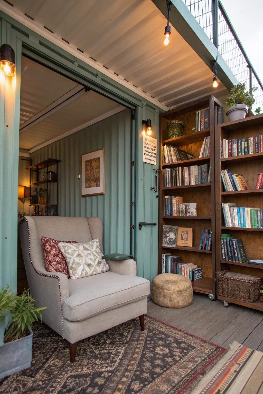 A reading nook that's a book lover's paradise.