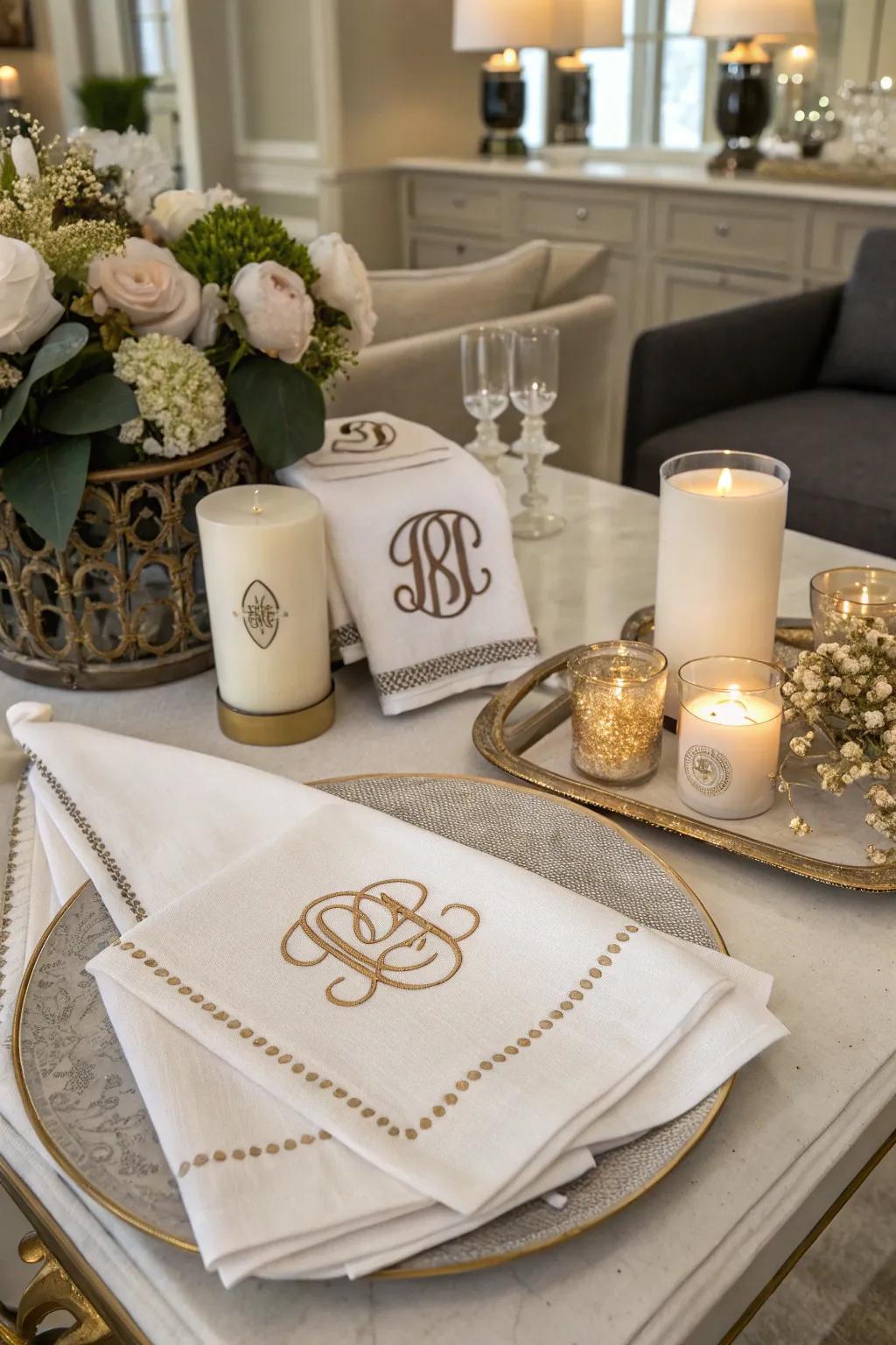 Monograms add a personal and custom touch to Southern decor.