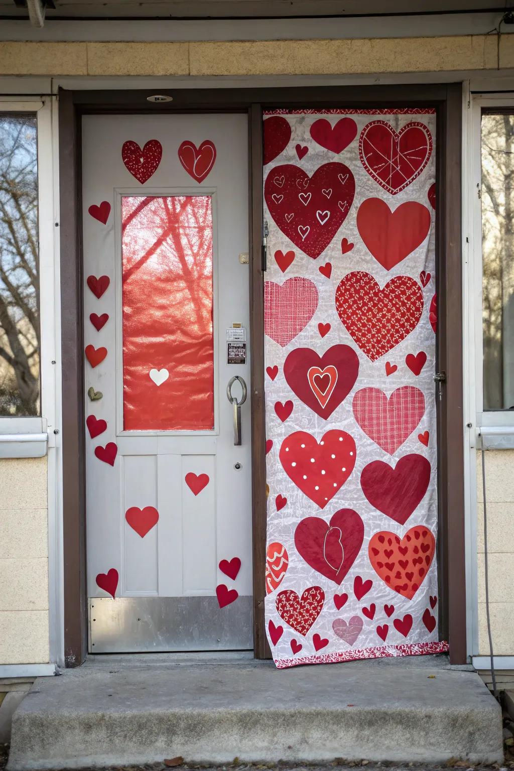 A door cover transforms your entrance into a love-themed masterpiece.