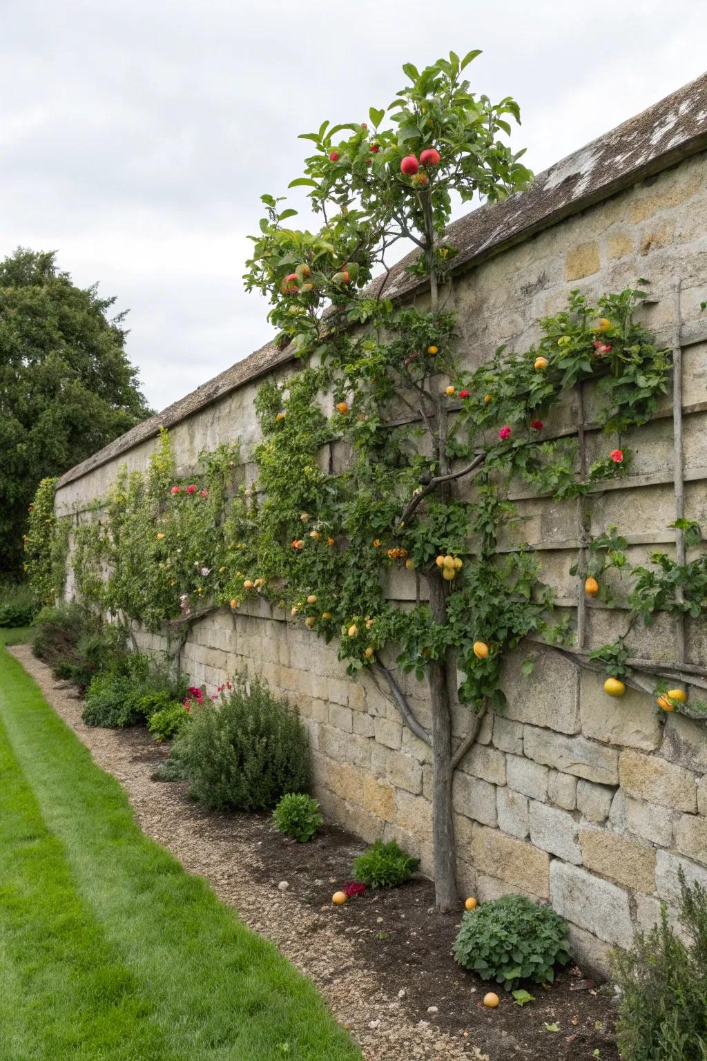 Master the art of espalier with trellises.