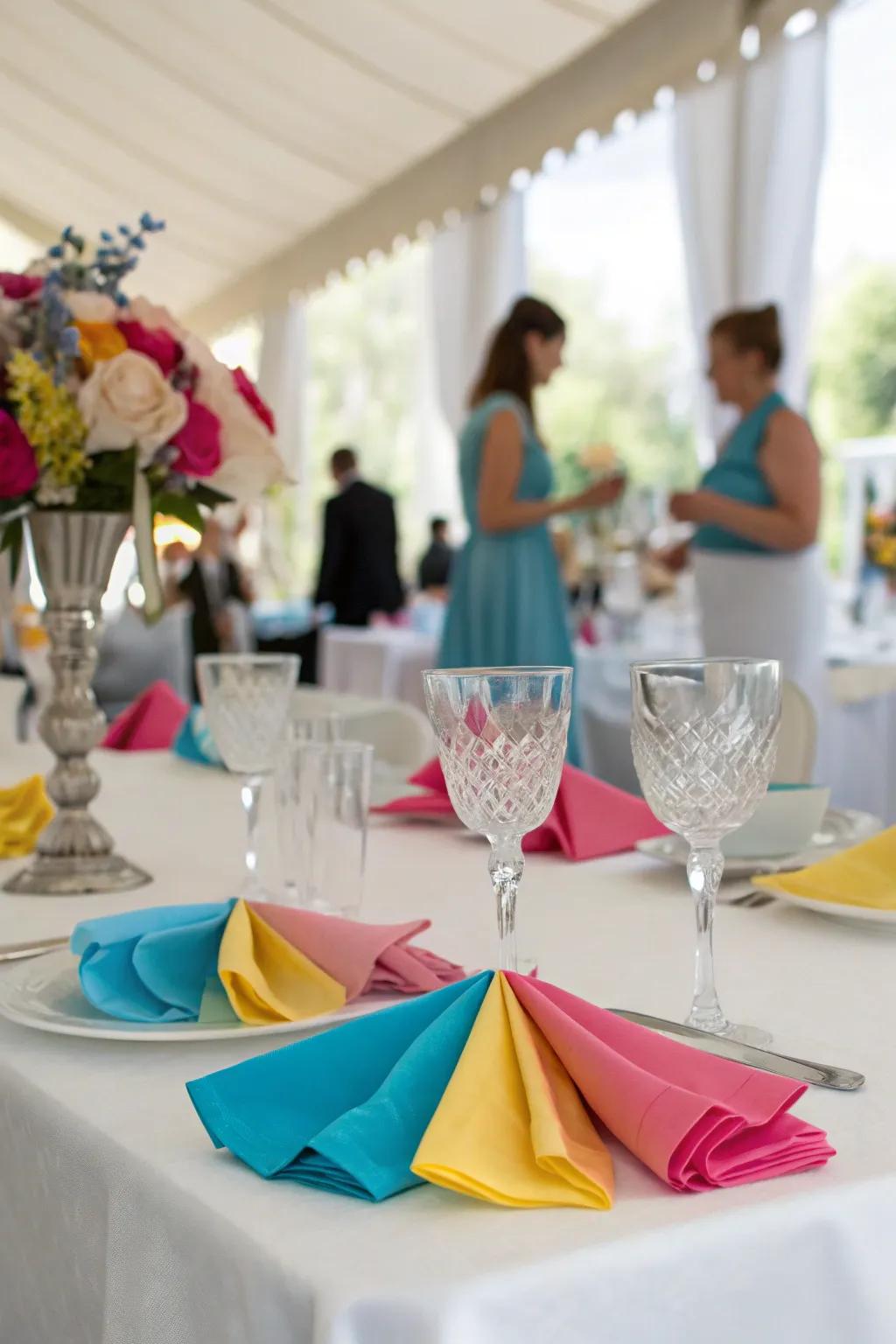 Colorful accents bring fun to the table