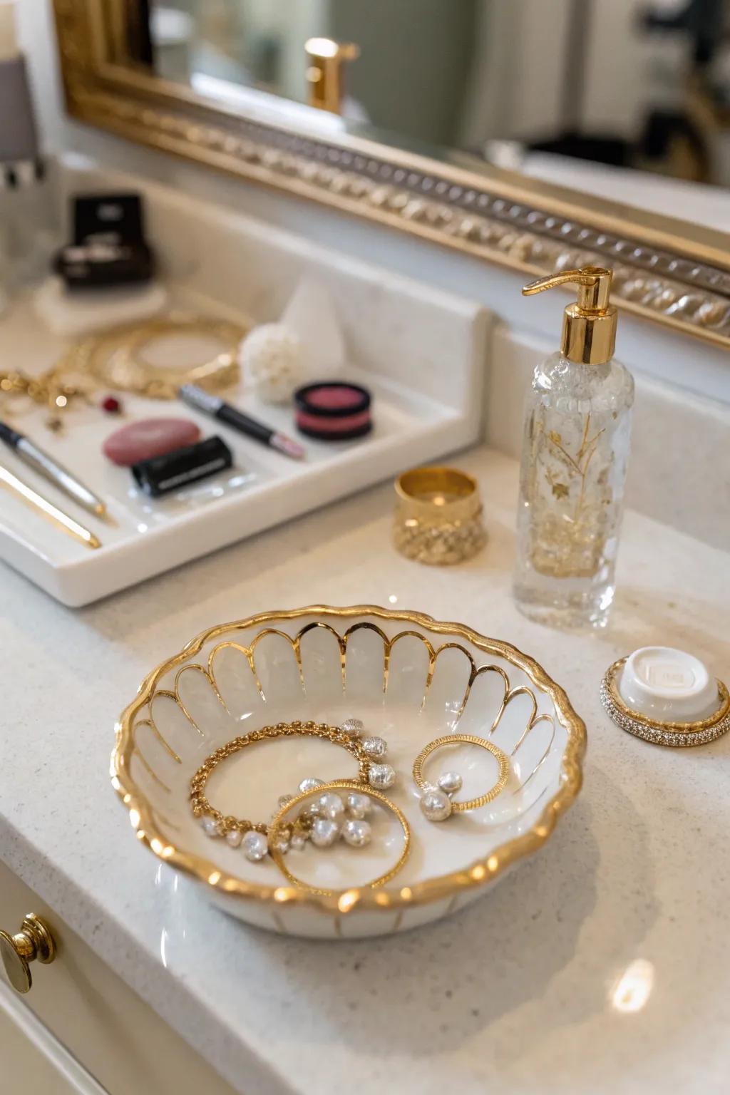A chic accessory to keep her treasures organized.