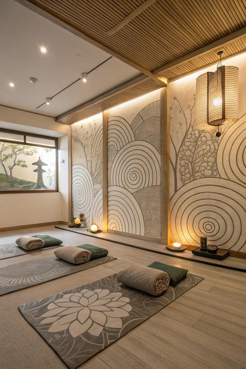 Zen-inspired designs cultivate peace and tranquility.