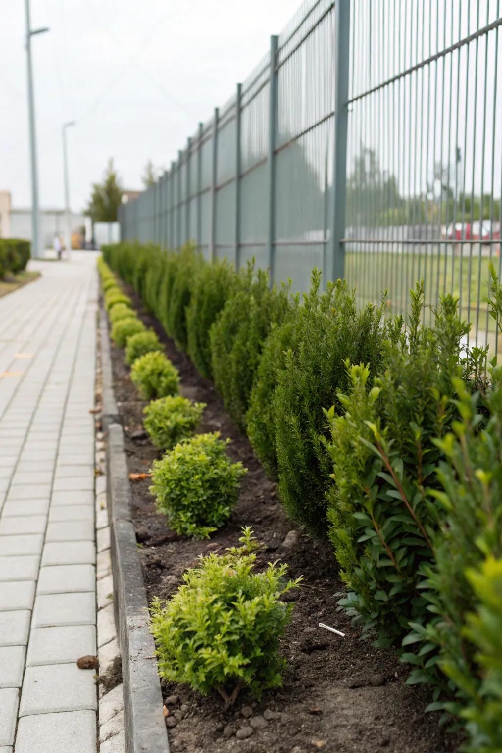 Narrow plants fit perfectly in limited spaces.