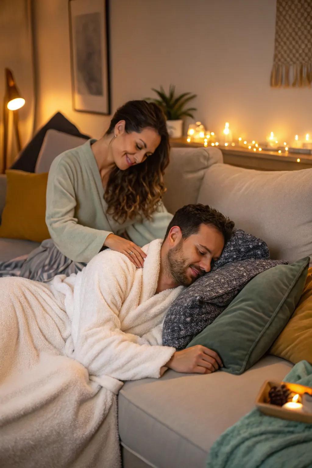 Make massage a regular ritual for deeper connection.