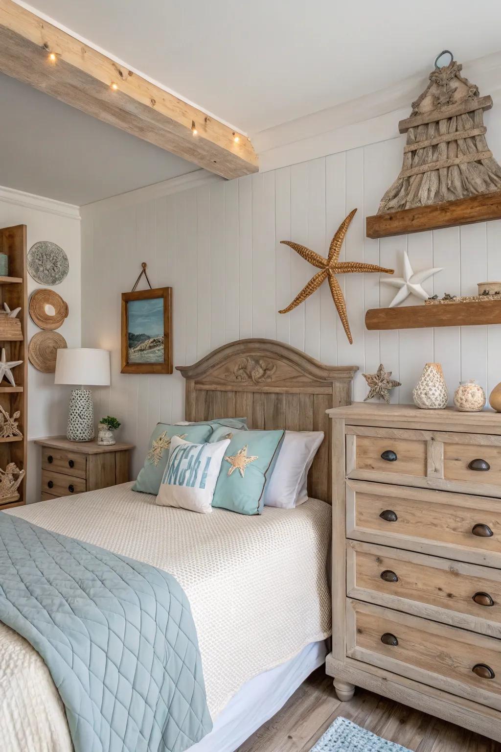 Seashells add a coastal touch to your decor.