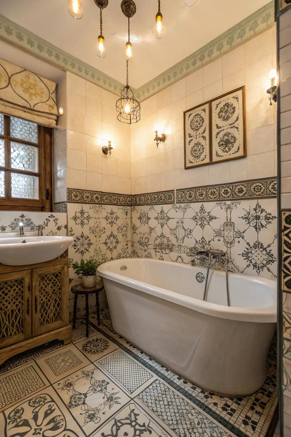 Revisit classic elegance with vintage-inspired retro tiles.