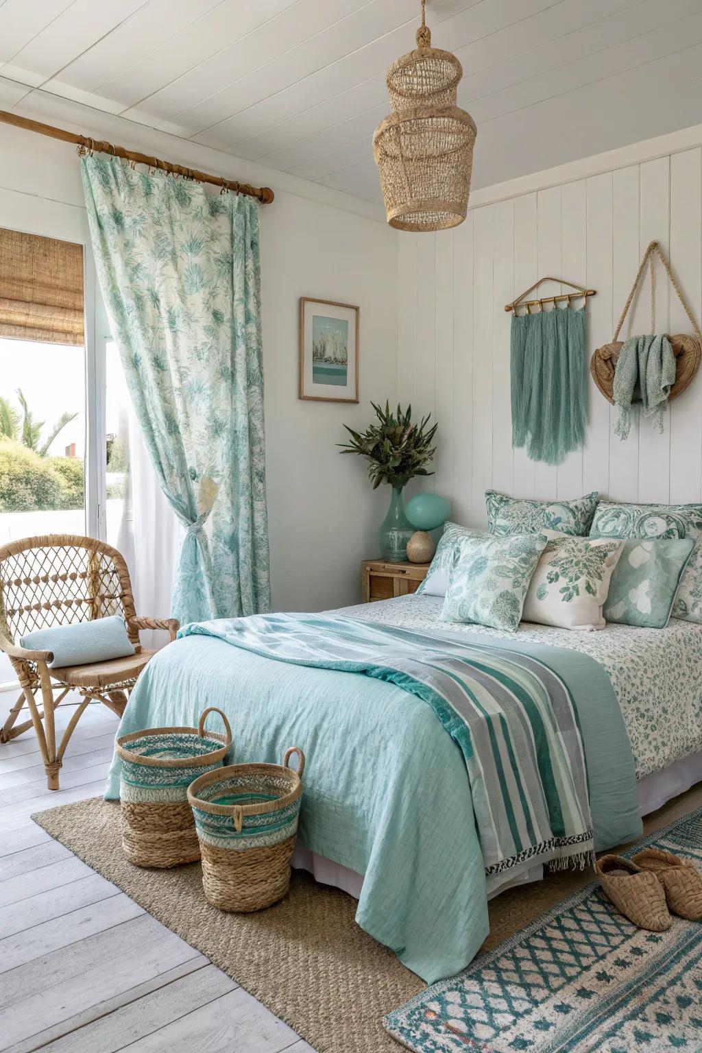 Seaside colors bring calm and cohesion to your decor.