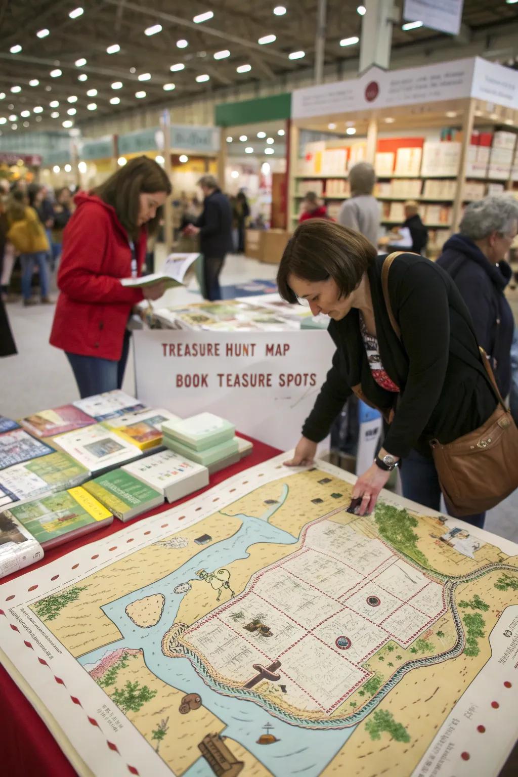 A treasure hunt map adds an adventurous twist to the book fair.