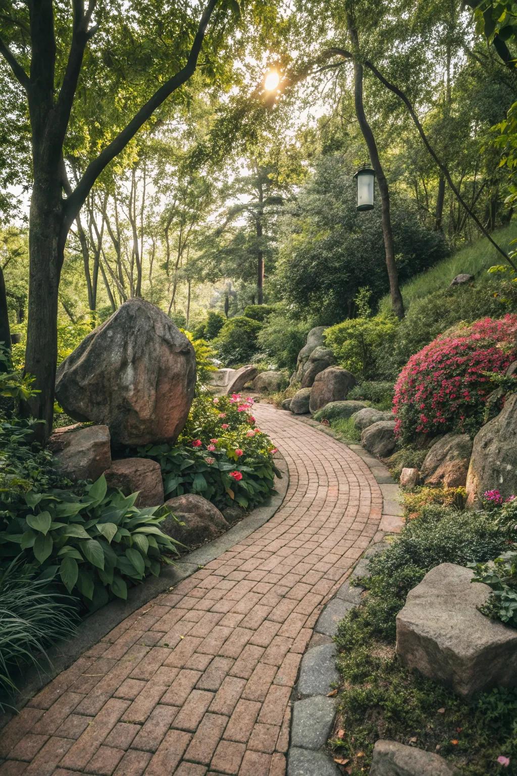 Nature blend: Walkways that embrace the landscape.