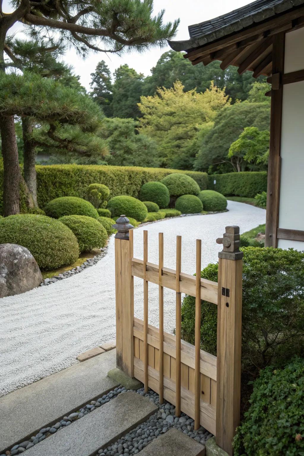 Zen-inspired fences offer serenity and simplicity.